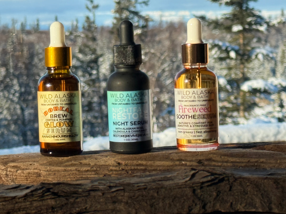 Natural Face Serum Trio Gift Set